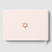 Bat Mitzvah Pink Rose Gold Star of David Jewish  ゲストブック (裏面)