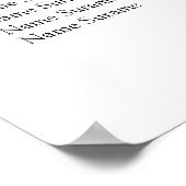 Bat Mitzvah Table Seating Plan ポスター (角)