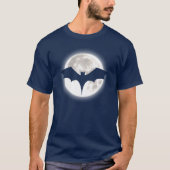 Bat MOON Pumpkin Trick or Treat Funny Halloween  Tシャツ (正面)