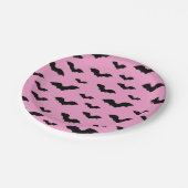 Bat silhouettes in pink ペーパープレート (アングル)