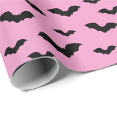 Bat silhouettes in pink ラッピングペーパー (ロールコーナー)