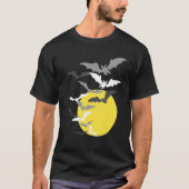 Bat swarm at full moon tシャツ (正面)
