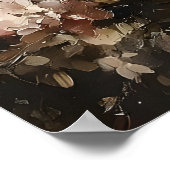 Bat With Flowers Print, Woodland Bat Wall Print ポスター (角)