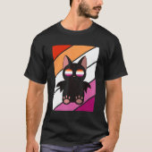 Bat With Pride Lesbian Flag LGBTQ Proud Ally Pride Tシャツ (正面)