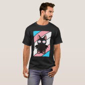 Bat With Pride Transgender Flag LGBTQ Proud Ally P Tシャツ (正面フル)
