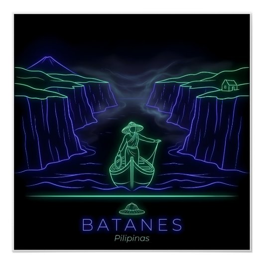 Batanes Ivatan Woman- Vakul Hat- Philippines ポスター (正面)