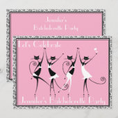 batchelorette猫の子ネコのパーティの招待状 招待状 (正面/裏面)