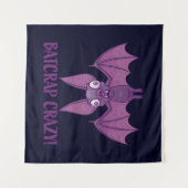 Batcrap Crazy Wacky Cartoon Bat タペストリー (正面(横))