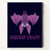 Batcrap Crazy Wacky Cartoon Bat ノートブック (裏面)