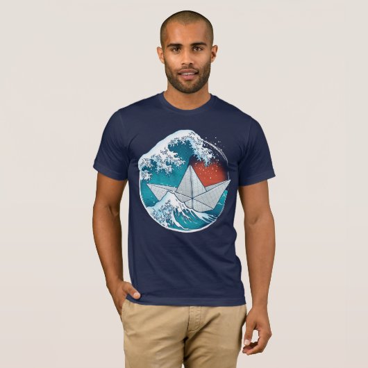 Bateau en papier et vagues tシャツ (正面フル)