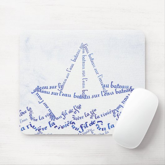 Bateau sur l'eau. マウスパッド (マウス)