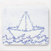 Bateau sur l'eau. マウスパッド (正面)