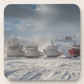 bateaux de pêche dans la neige コースター (正面)