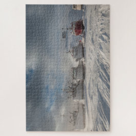 bateaux de pêche dans la neige ジグソーパズル