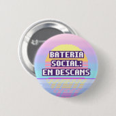 Bateria Social: En Descans Pixel Button 缶バッジ (正面&裏面)