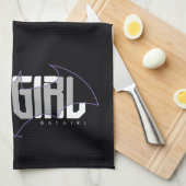 Batgirl High Tech Name Graphic キッチンタオル (四つ折り)