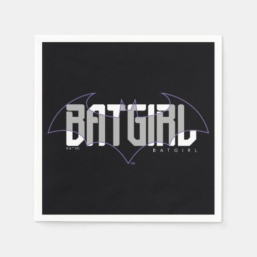 Batgirl High Tech Name Graphic スタンダードカクテルナプキン (正面)