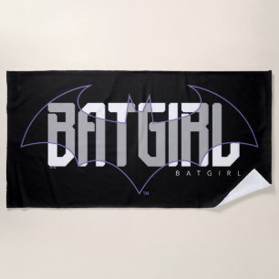 Batgirl High Tech Name Graphic ビーチタオル