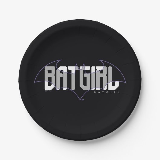 Batgirl High Tech Name Graphic ペーパープレート (正面)