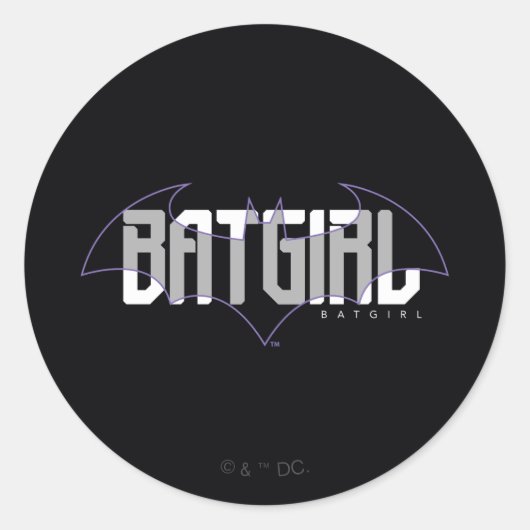 Batgirl High Tech Name Graphic ラウンドシール (正面)