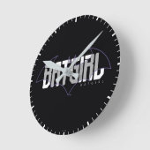 Batgirl High Tech Name Graphic ラウンド壁時計 (傾斜)