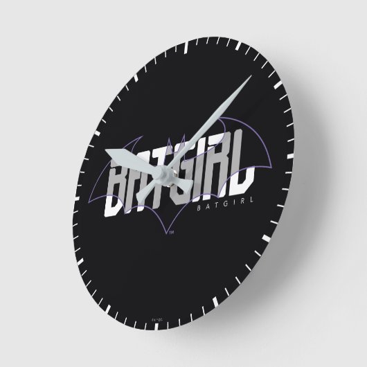 Batgirl High Tech Name Graphic ラウンド壁時計 (傾斜)