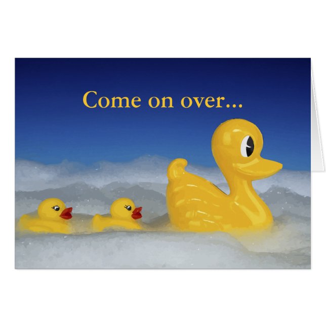 Bathのゴム製ダッキー家族 (正面横)