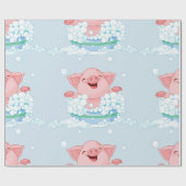 Bathの包装紙を取っているコブタ ラッピングペーパー (フラット)