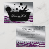 Bathの名刺のネイルサロンの泡ペディキュア 名刺 (正面/裏面)