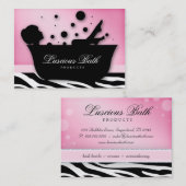 Bathの名刺のネイルサロンの泡ペディキュア 名刺 (正面/裏面)