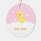 Bathの子供部屋の装飾のかわいいゴム製アヒルちゃん セラミックオーナメント (左)