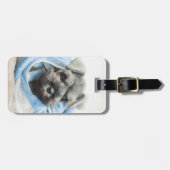 Bathの後の子犬 ラゲッジタグ (正面横)