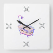 Bathの時間 スクエア壁時計 (正面)