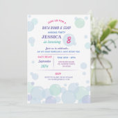 Bathの爆弾の石鹸作成泡誕生会の招待 招待状 (スタンド正面)