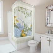 Bathの装飾の農家のヴィンテージの花のトンボの芸術 シャワーカーテン (インサイチュ)