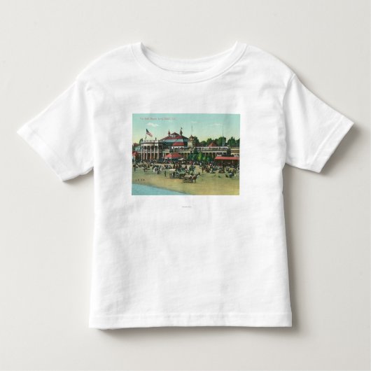 BathのHouseLongのビーチの外観、カリフォルニア トドラーTシャツ (正面)