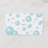 Bathはスパのヘアーサロンの犬またはカーウォッシュ泡立ちます 名刺 (裏面)