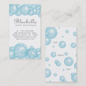 Bathは犬か自動洗浄スパのヘアーサロン泡立ちます 名刺 (正面/裏面)