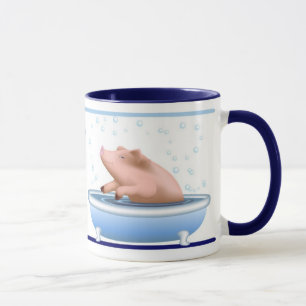 Bathを取っているブタ マグカップ