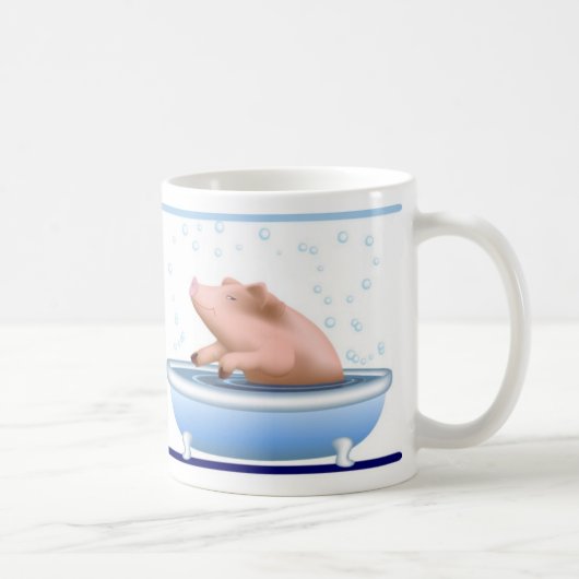 Bathを取っているブタ マグカップ (右)