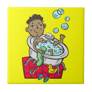 Bathを取っている男の子 タイル