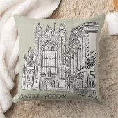 Bath Abbey, Bath, England クッション (ブランケット)