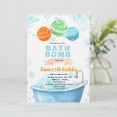 Bath bomb Party Invitation 招待状 (スタンド正面)