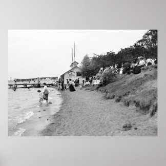 Bath House, Bois Blanc Island, MI 1903 ポスター