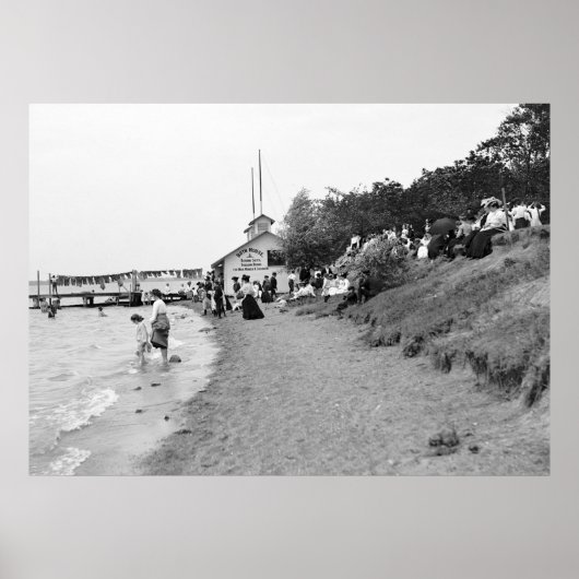Bath House, Bois Blanc Island, MI 1903 ポスター (正面)