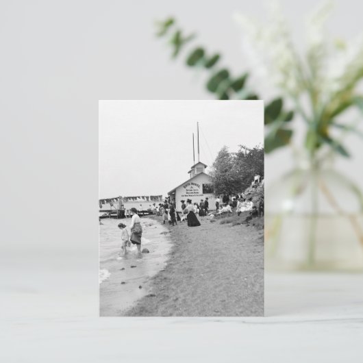 Bath House, Bois Blanc Island, MI 1903 ポストカード (スタンド正面)