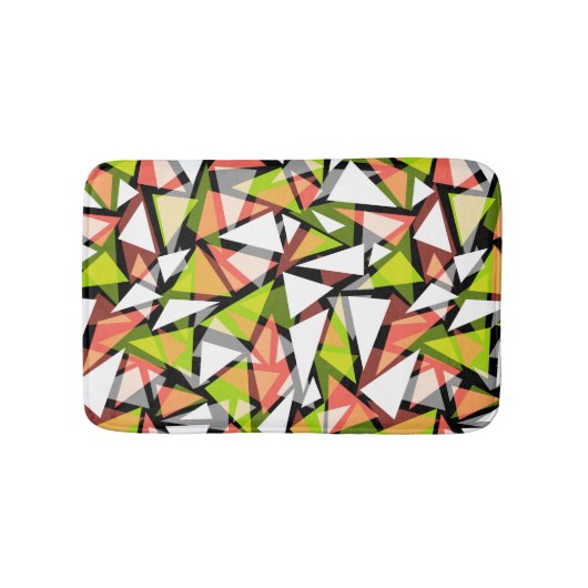 Bath Matシームレスなジオメトリ三角形の形状パターン バスマット (正面)