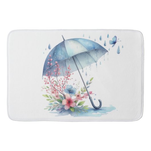 Bath Mat-Spring- Umbrella Bathroom Set バスマット (正面)