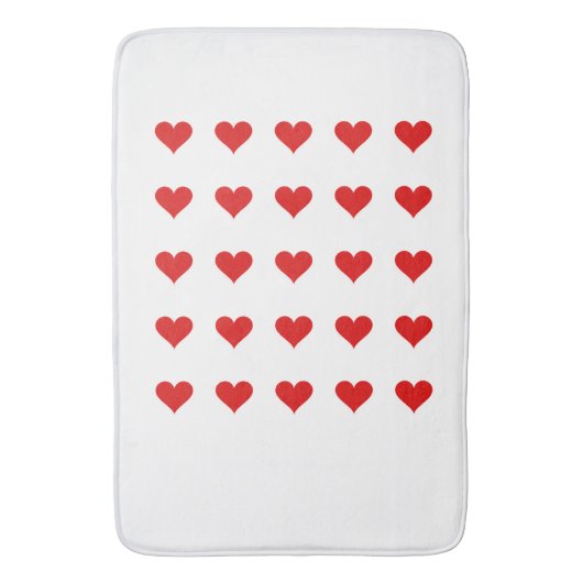 Bath Mat with hearts. バスマット (正面縦)