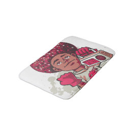 Bath Mat – YOUTH Power Afro & Boombox Urban Design バスマット